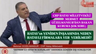 HATAY’IN YENİDEN İNŞASINDA HATAYLI FİRMALAR YOK SAYILDI!