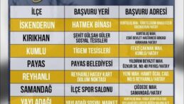 Hatay Büyükşehir Belediyesi Sosyal Yardım Başvuruları Başladı
