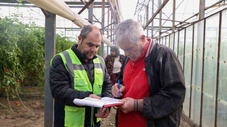 Aksu’da Afetten Zarar Gören Sera Hasar Tespiti Yapıldı