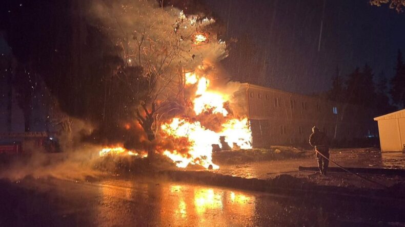 Antakya’da Şantiyede Korkutan Yangın