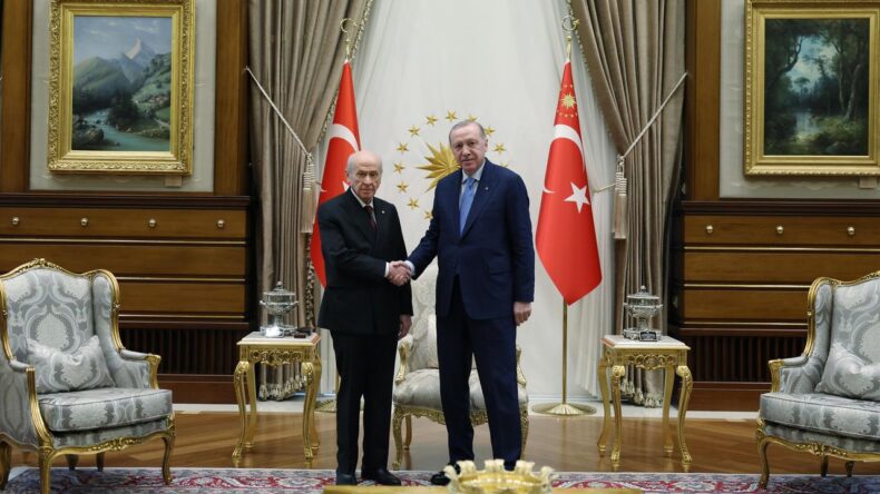 Cumhurbaşkanı Erdoğan, MHP Genel Başkanı Bahçeli’yi Kabul Etti