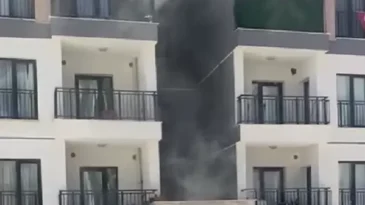 Gülderen TOKİ Konutlarında Korkutan Yangın!