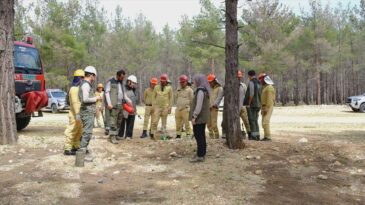 Mersin’de yaz sezonu öncesi orman yangını tatbikatı yapıldı