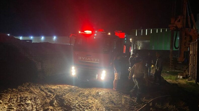 Şantiyedeki konteynerde çıkan yangında 1 işçi hayatını kaybetti