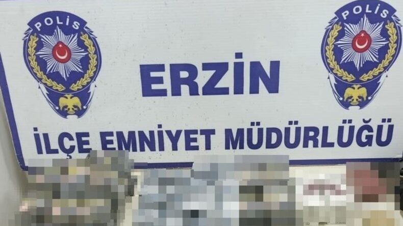 Erzin’de markette kaçak sigara ele geçirildi
