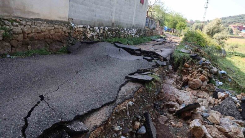 Kozan’da selin izleri havadan görüntülendi