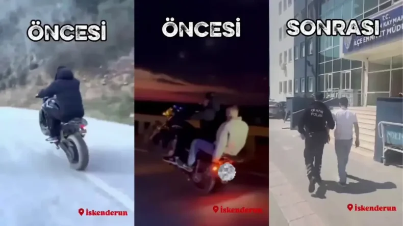 Motosikletli Akrobatik Şov Yapan Sürücüye 45 Bin TL Ceza