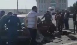 Derinkuyu’da korkunç kaza… Otomobil tırın altına girdi