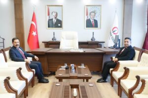 VALİ MASATLI’DAN, REKTÖR DURUEL’E HAYIRLI OLSUN ZİYARETİ