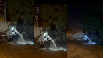 Defne’de Skandal: Beton Mikserleri Gece Yarısı Dere Yatağına Beton Dökerken Yakalandı!