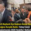 AK Parti Reyhanlı İlçe Başkanı Kemal Demir’in Çağrısı Karşılık Buldu: Hatay Enerji Toplantısında 2026 Hedefleri Netleşti