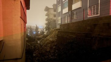 Kahramanmaraş’ta İstinat Duvarı Çöktü