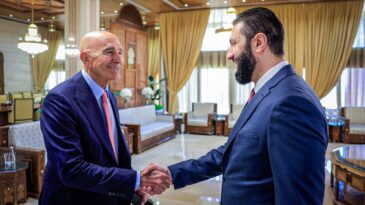 Suriye Cumhurbaşkanı Şara, ABD’nin Suriye Özel Temsilcisi Barrack ile Görüştü