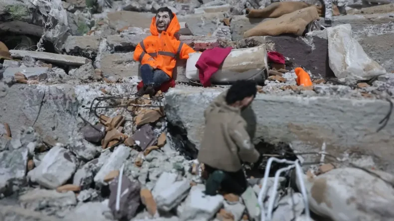 Enkaz Altındaki Kızının Elini Bırakmayan Babanın Acısı Minyatüre Taşındı