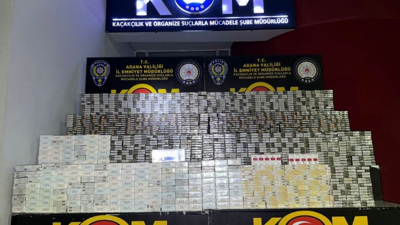 Adana’da 14 Bin Paket Kaçak Sigara Ele Geçirildi