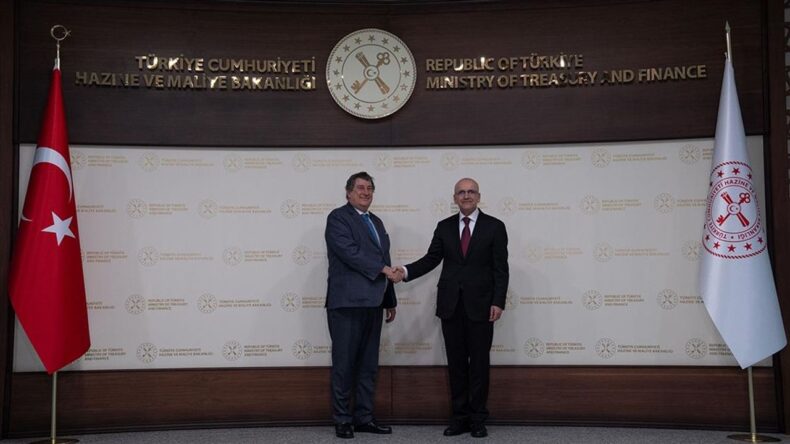 Bakan Şimşek, Avrupa Konseyi Kalkınma Bankası Başkanı Monticelli ile Görüştü