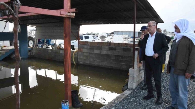 Başkan Yapar, Aşağıoba Mahallesi’nde Aşırı Yağışların Etkilerini İnceledi