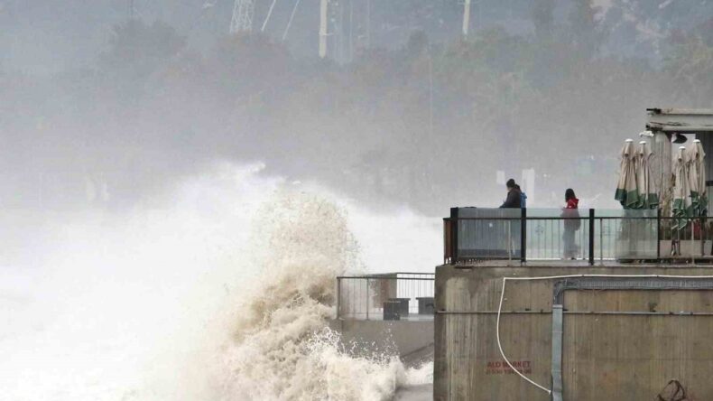 Dev Dalgalar Sahili Dövdü: Martılar Balık, Define Avcıları Kıymetli Eşya Aradı