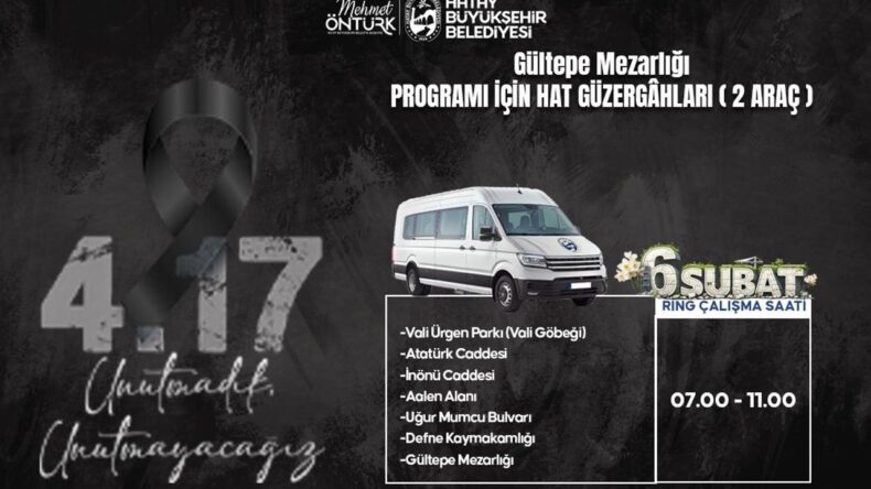 HBB’den 6 Şubat Anmasına Özel Ücretsiz Toplu Ulaşım