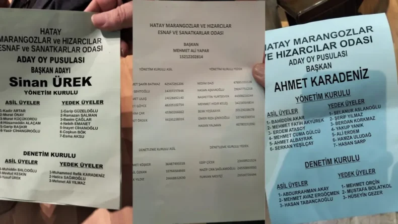 Hatay Marangozlar ve Hızarcılar Odasında Başkanlık Yarışı Başladı