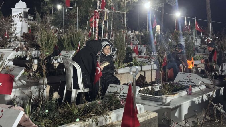 Kahramanmaraş’ta Depremlerin Üçüncü Yılı: Mezarlık Ziyaretleri Geceden Başladı