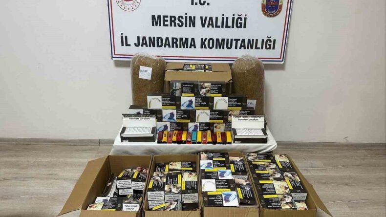 Mersin’de Kaçak Makaron Operasyonu: 2 Gözaltı