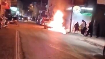 Motosiklet Alev Alev Yandı: Olay Anı Kamerada
