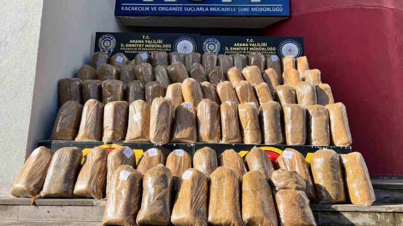Adana’da 1 Ton Kaçak Tütün Ele Geçirildi