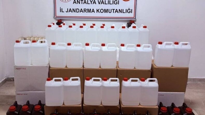 Antalya’da 500 Litre Kaçak Etil Alkol Ele Geçirildi