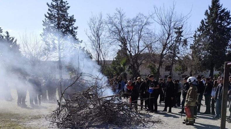 Dörtyol’da Öğrencilere Yangın Eğitimi Verildi