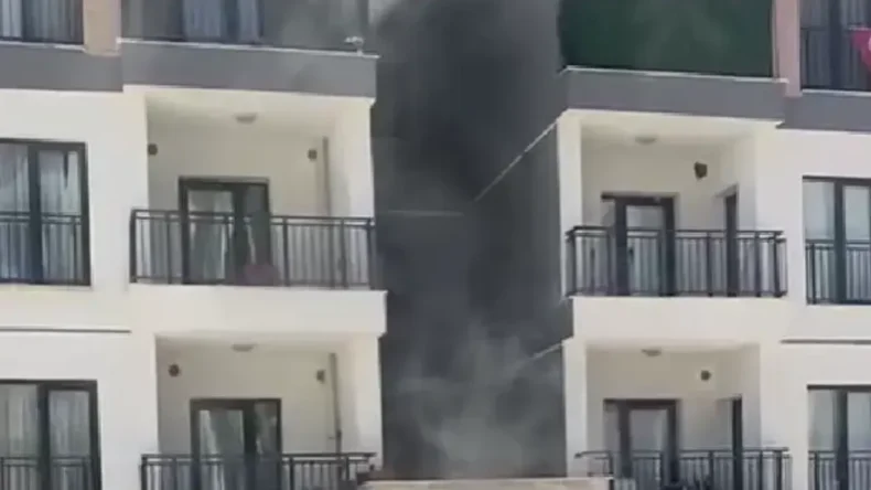 Gülderen TOKİ Konutlarında Korkutan Yangın!