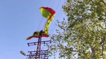 Osmaniye’de Yamaç Paraşütü Pilotunun Elektrik Tellerine Takılması