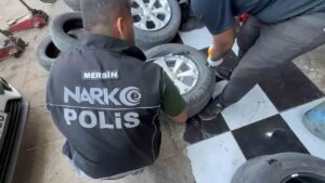 Mersin’de Lastiklere Gizlenmiş 8 Kilo Eroin Ele Geçirildi
