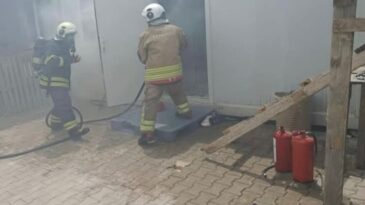 Antakya’da Konteyner Yangını