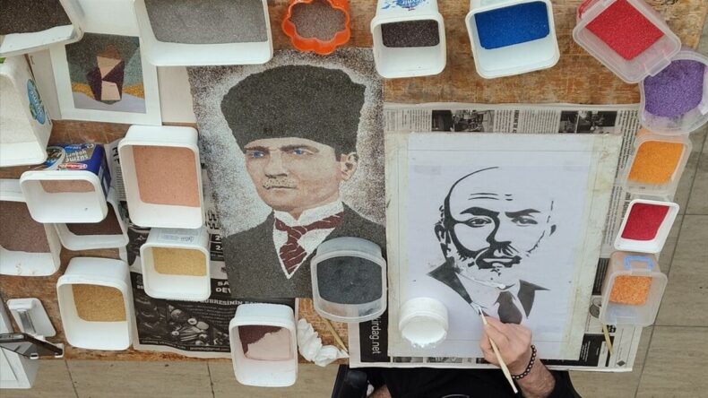 Atık mermerleri sanat eserine dönüştürüyor