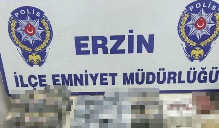 Erzin’de markette kaçak sigara ele geçirildi