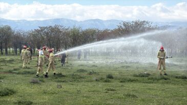 Burdur’da yangın tatbikatı yapıldı