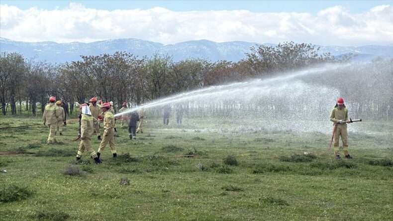 Burdur’da yangın tatbikatı yapıldı