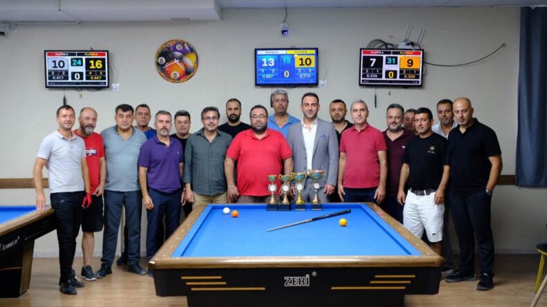 Defne Bilardo İl Seçmeleri Heyecanı: Şampiyonlar Kupalarına Kavuştu