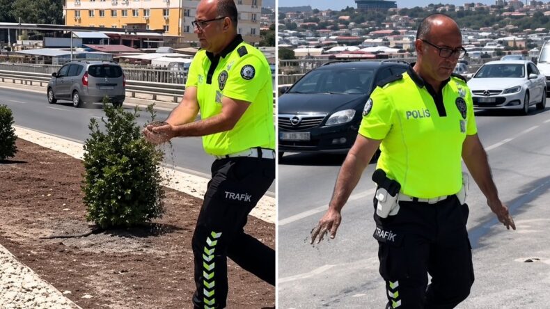 Antakya’da Trafik Güvenliği İçin Örnek Davranış: Polisten Anında Müdahale